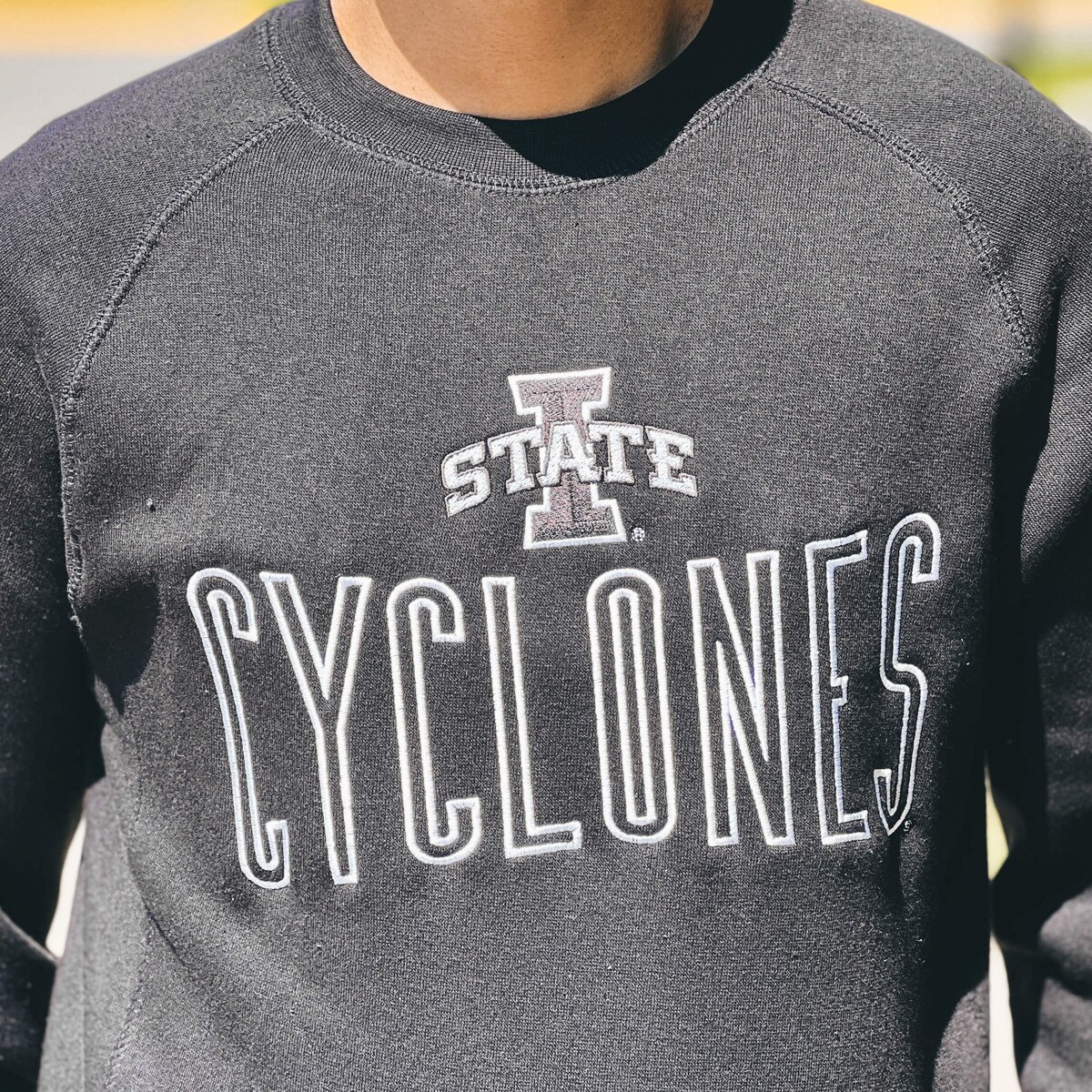 CI Sport I-State Black Embroidered Crewneck